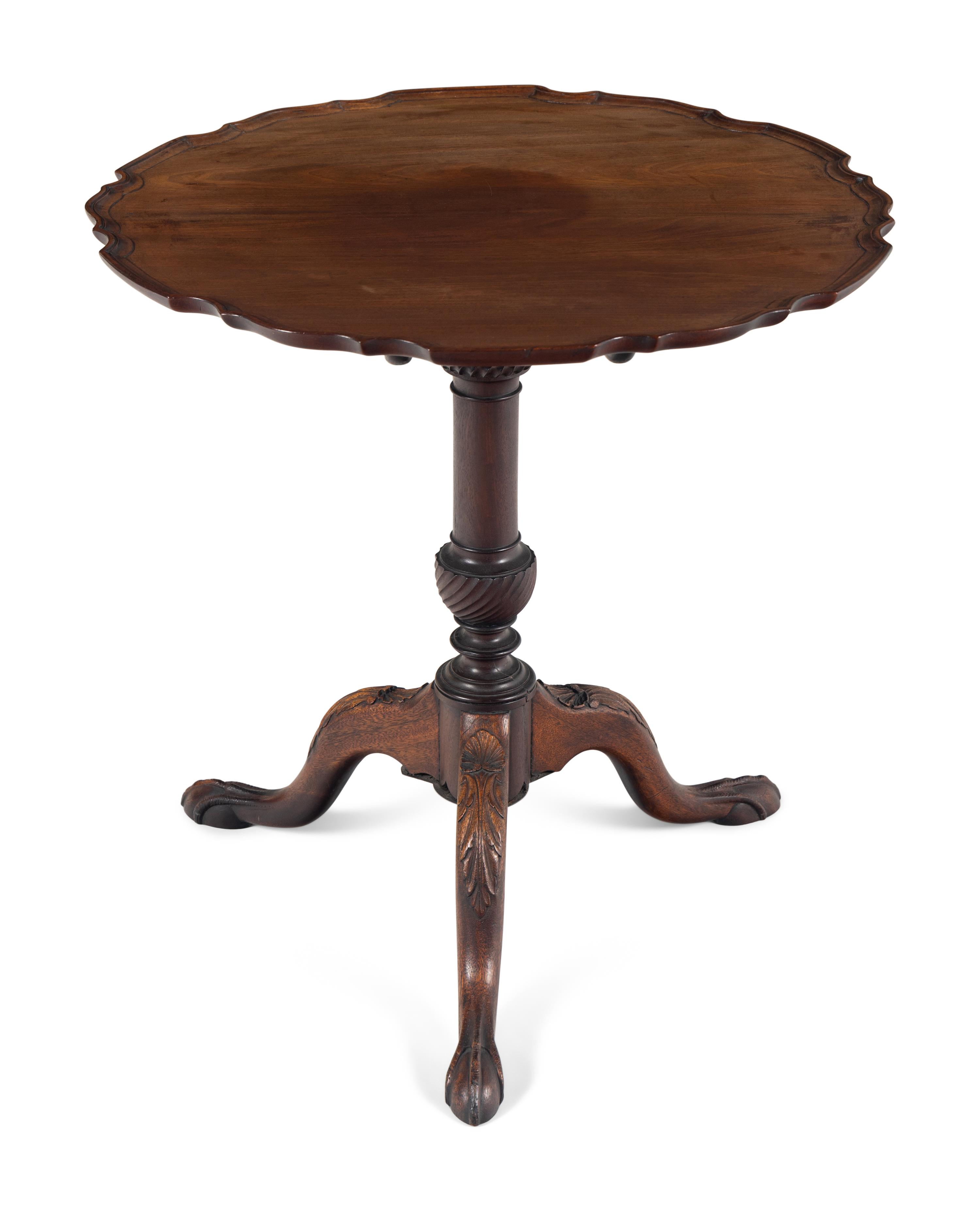 A George III Mahogany Tilt Top Tea Table