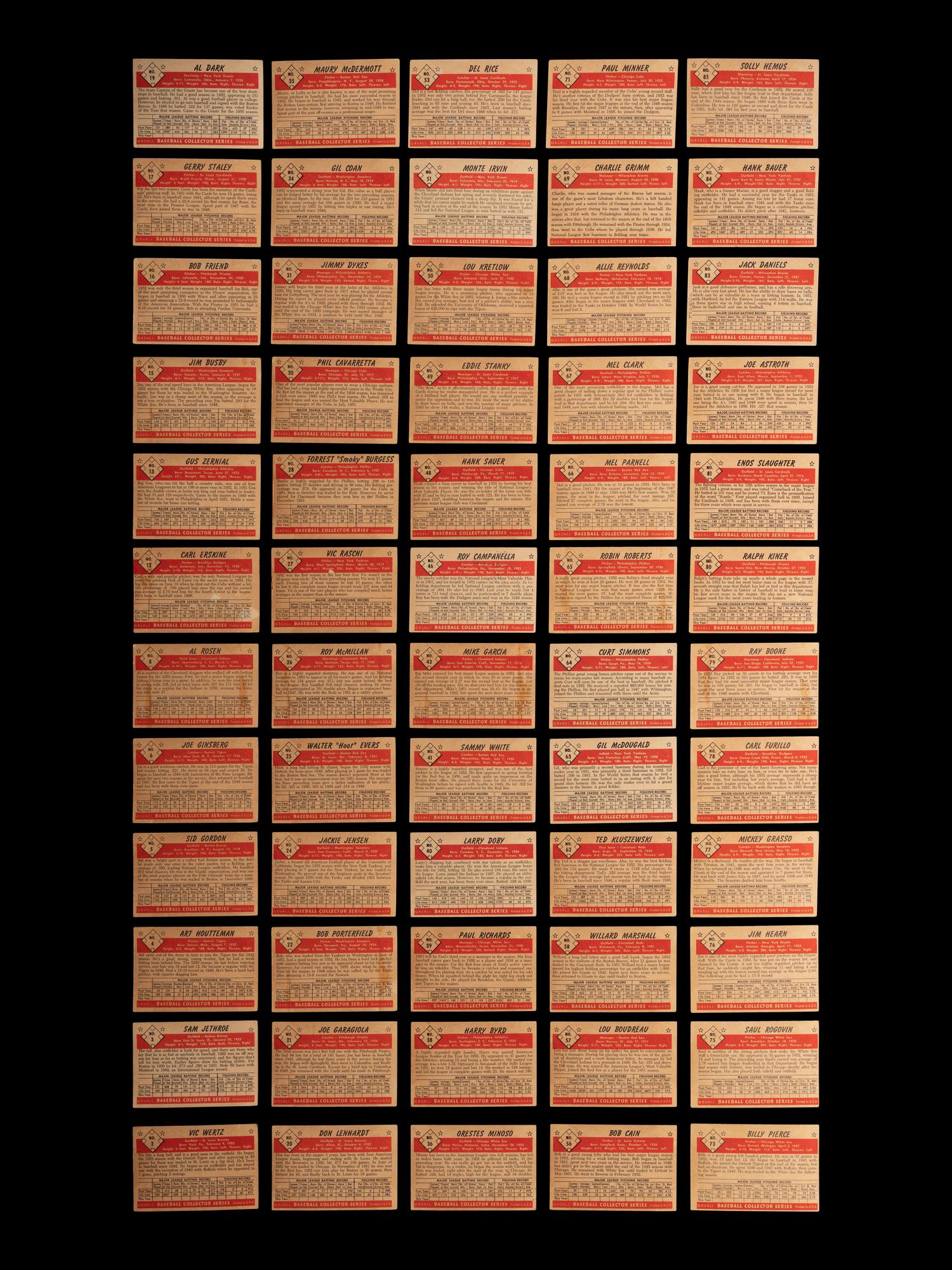 A Group of 96 Signed Autograph 1953 Bowman Baseball Cards Including Multiple Hall of Famers,