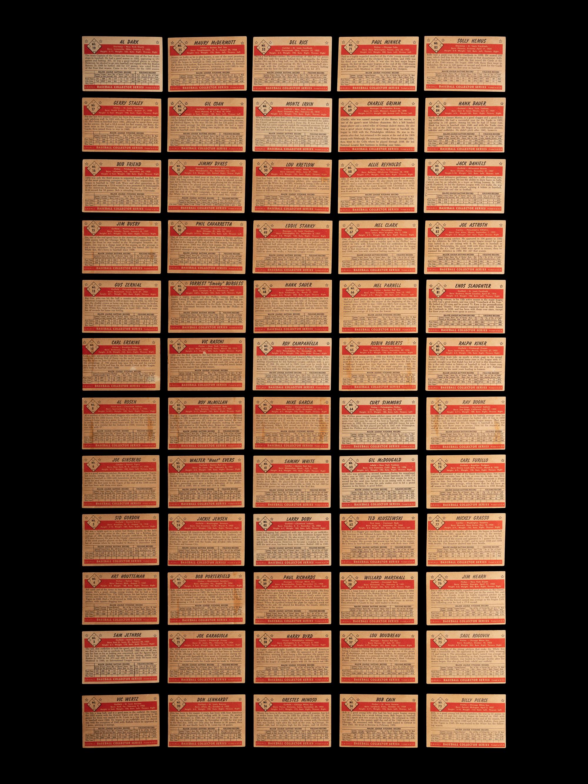 A Group of 96 Signed Autograph 1953 Bowman Baseball Cards Including Multiple Hall of Famers,