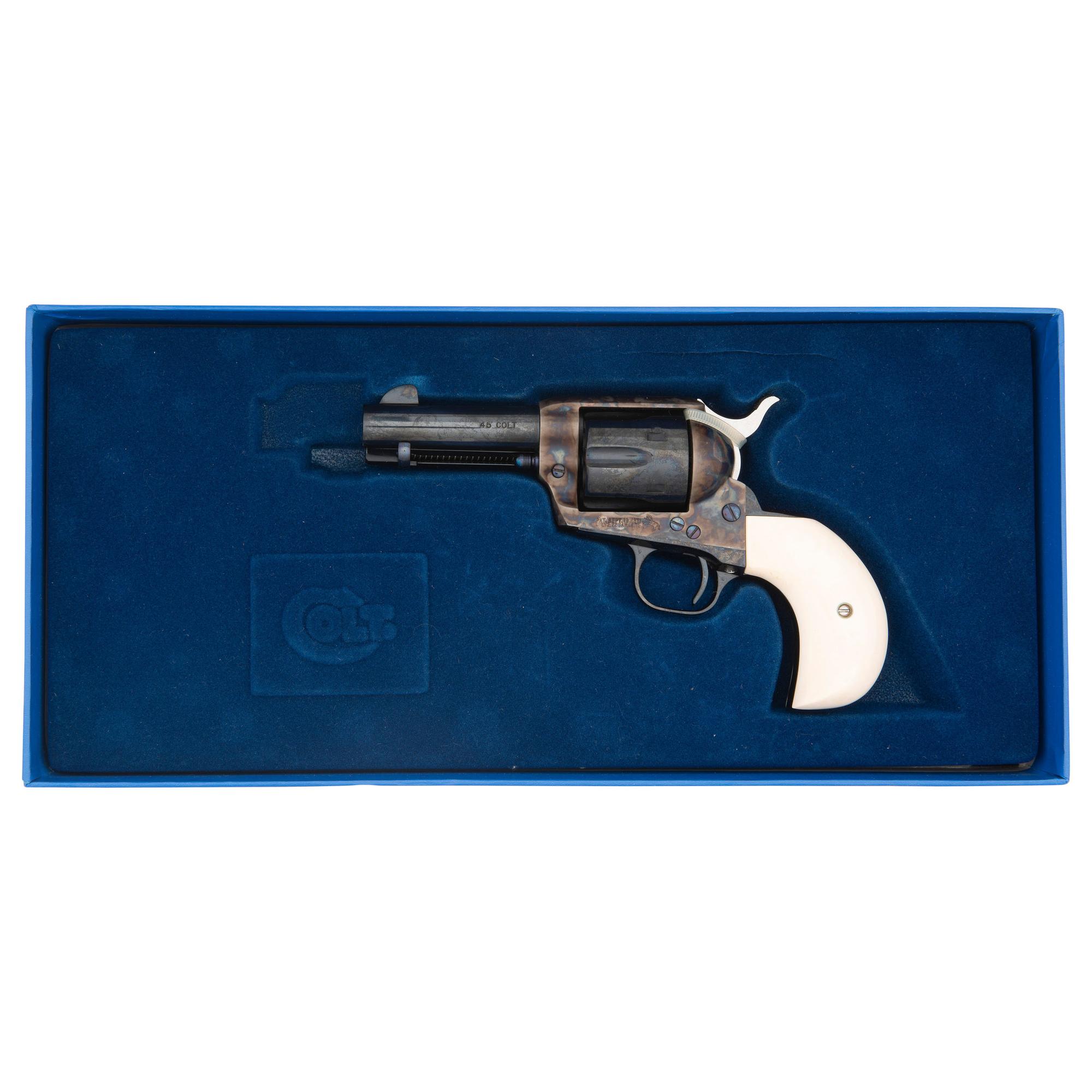 *Colt Custom Shop Single Action Army .45 Colt Storekeeper with Bird's Head Grip Frame and Faux Ivory Grips - As New in Box
