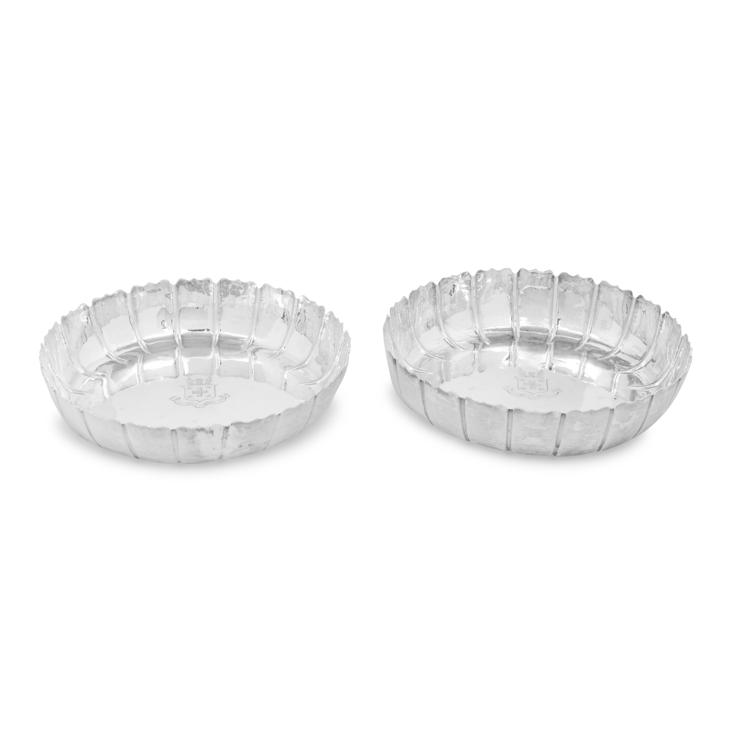 A Pair of Irish George II Silver Strawberry Dishes