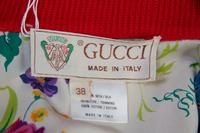 A Gucci Floral Silk Twin Set, Size 38.