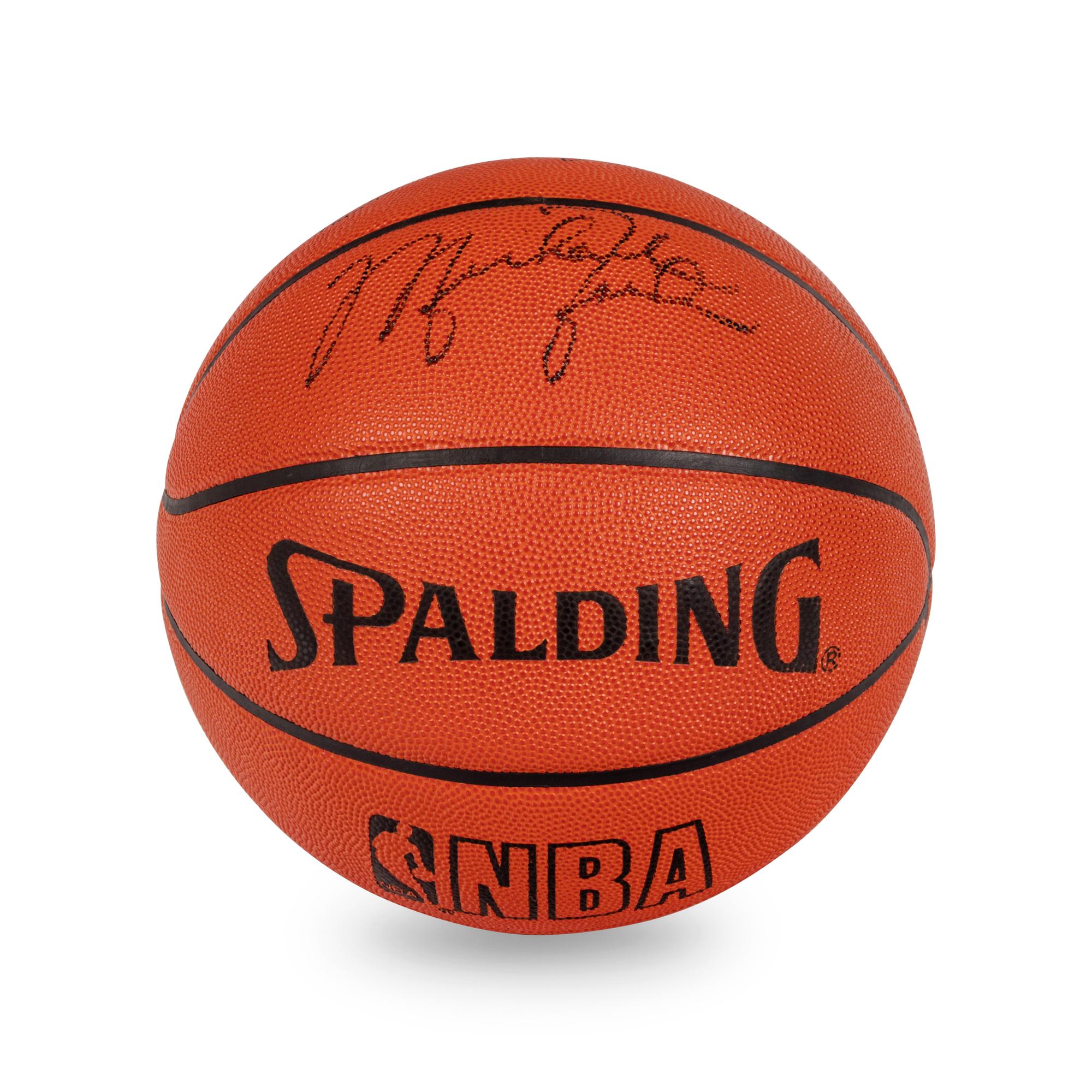 A Vintage Michael Jordan Signed Autograph Official NBA Spalding Basketball (Beckett Authentication Services Letter BAS Certified),