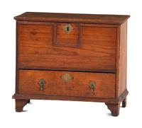 A Diminutive William and Mary Yellow Pine One-Drawer Blanket Chest