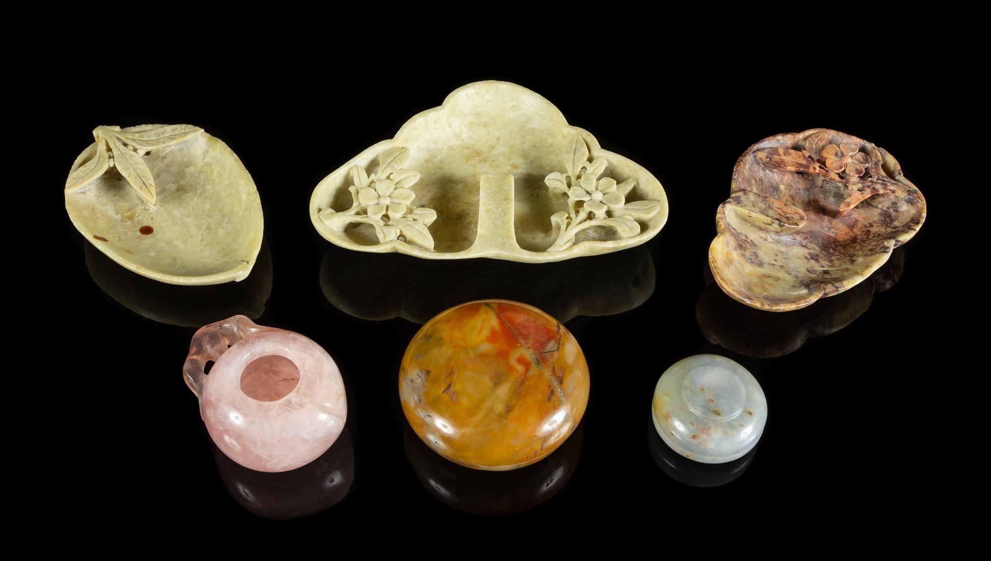 Six Chinese Stone Scholar's Objects