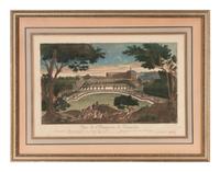 A Group of Eight Hand Colored Topographical Engravings