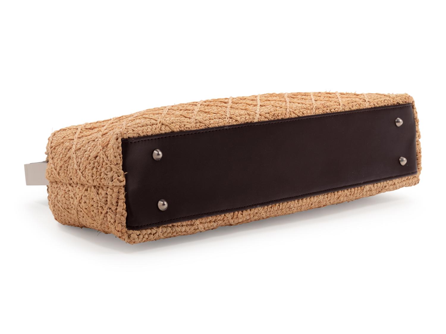 Chanel Rattan and Leather Frame Bag, 1997-1999