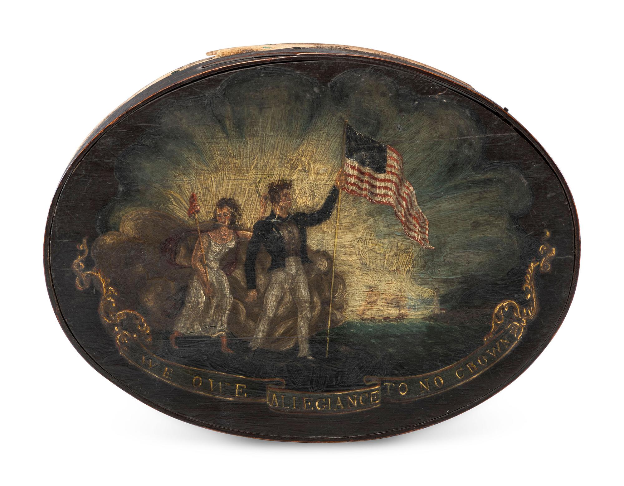 A Patriotic Paint Decorated Pantry Box