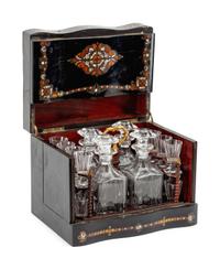 A French Inlaid and Ebonized Cave de Liqueur