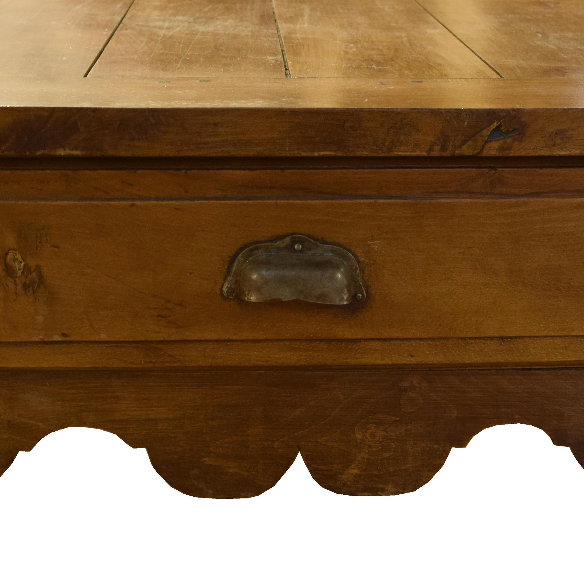 A Walnut Baker's Table 55.25" W x 31.25" D x 30.5" H — France, 19th Century