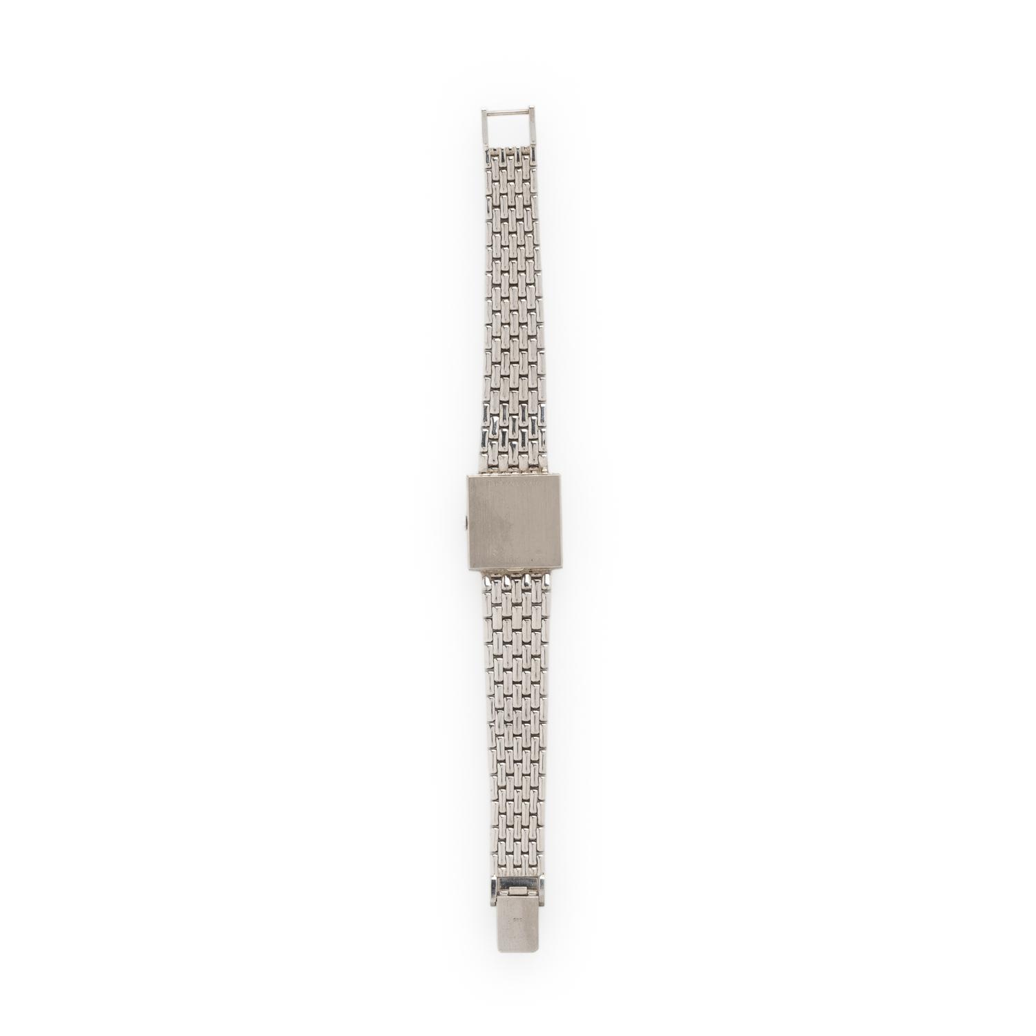 TIFFANY & CO., WHITE GOLD WATCH WITH DIAMOND BEZEL