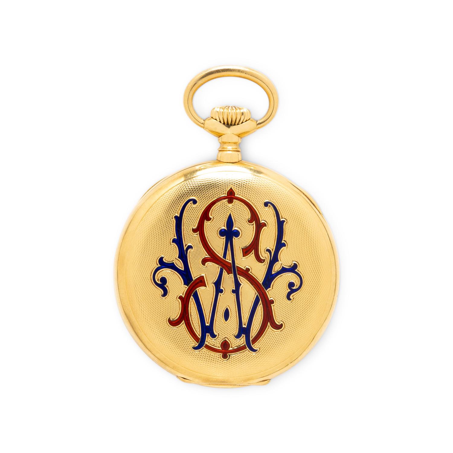 PATEK PHILIPPE, 18K YELLOW GOLD LARGE 'GONDOLO' POCKET WATCH, CIRCA 1905