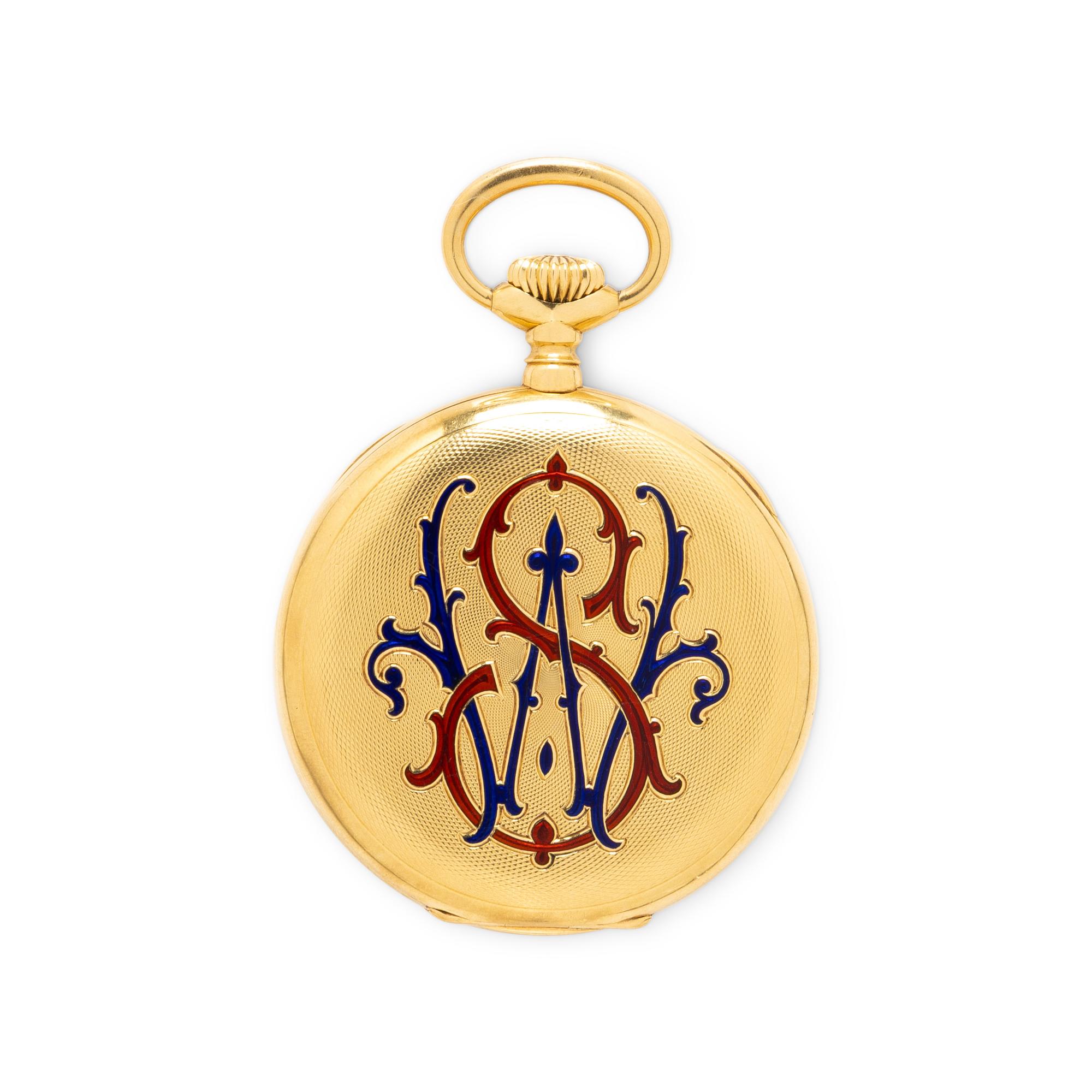 PATEK PHILIPPE, 18K YELLOW GOLD LARGE 'GONDOLO' POCKET WATCH, CIRCA 1905
