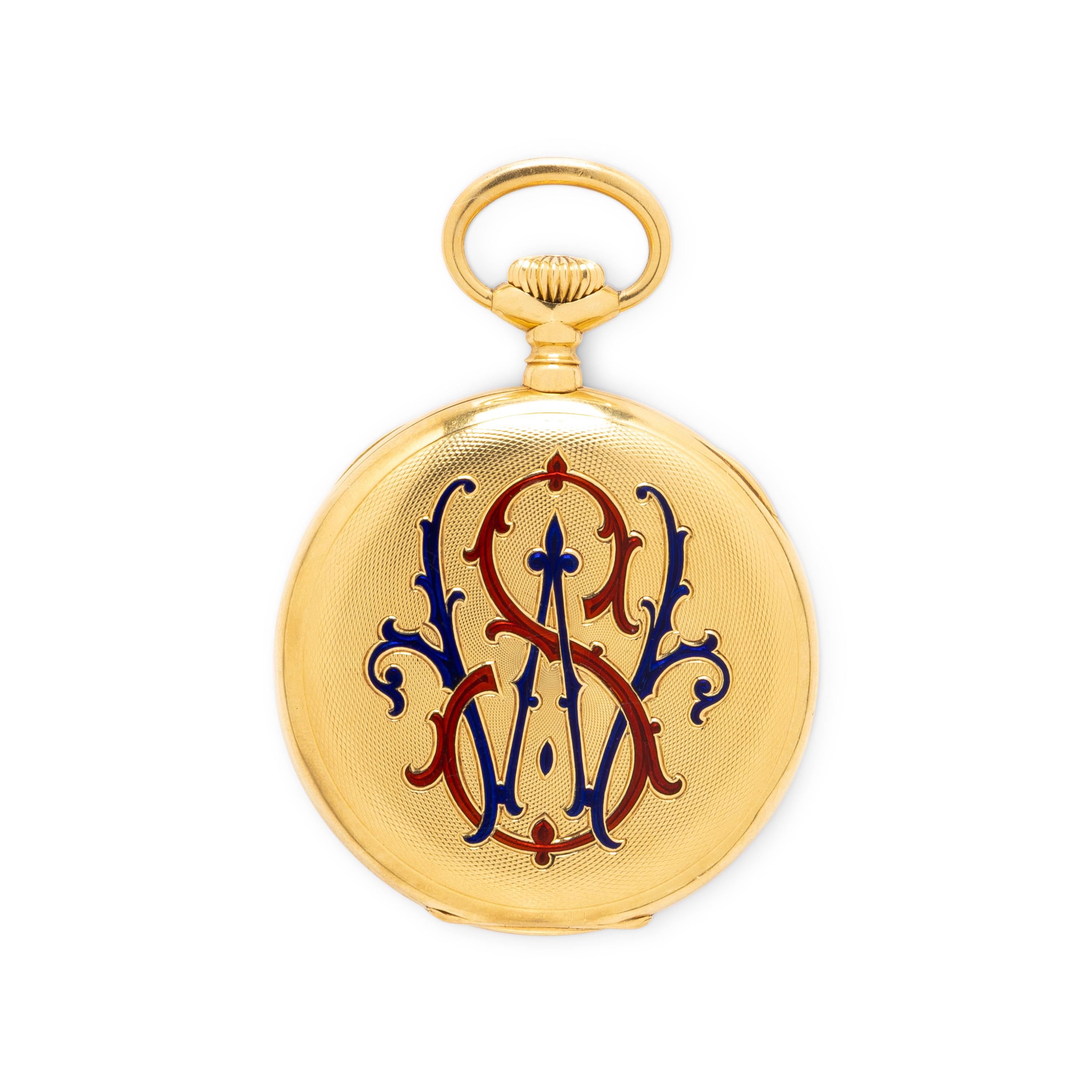 PATEK PHILIPPE, 18K YELLOW GOLD LARGE 'GONDOLO' POCKET WATCH, CIRCA 1905