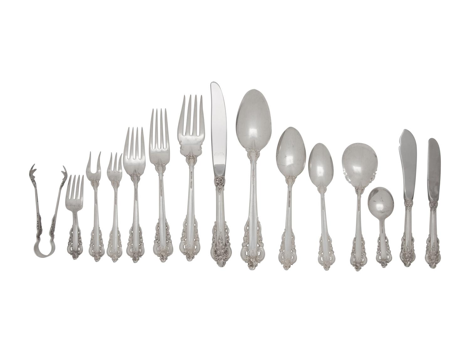 An American Silver Flatware Service