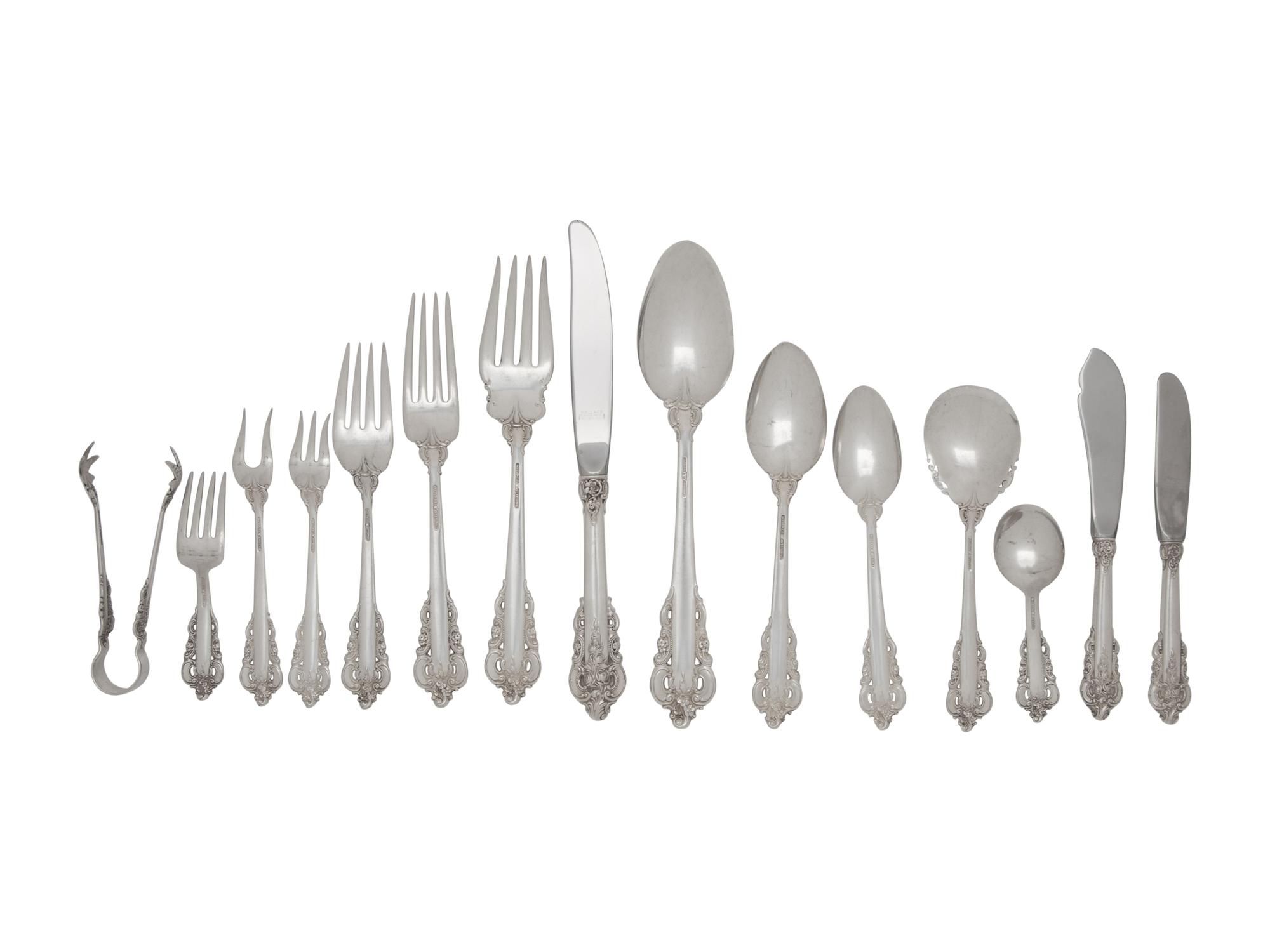An American Silver Flatware Service