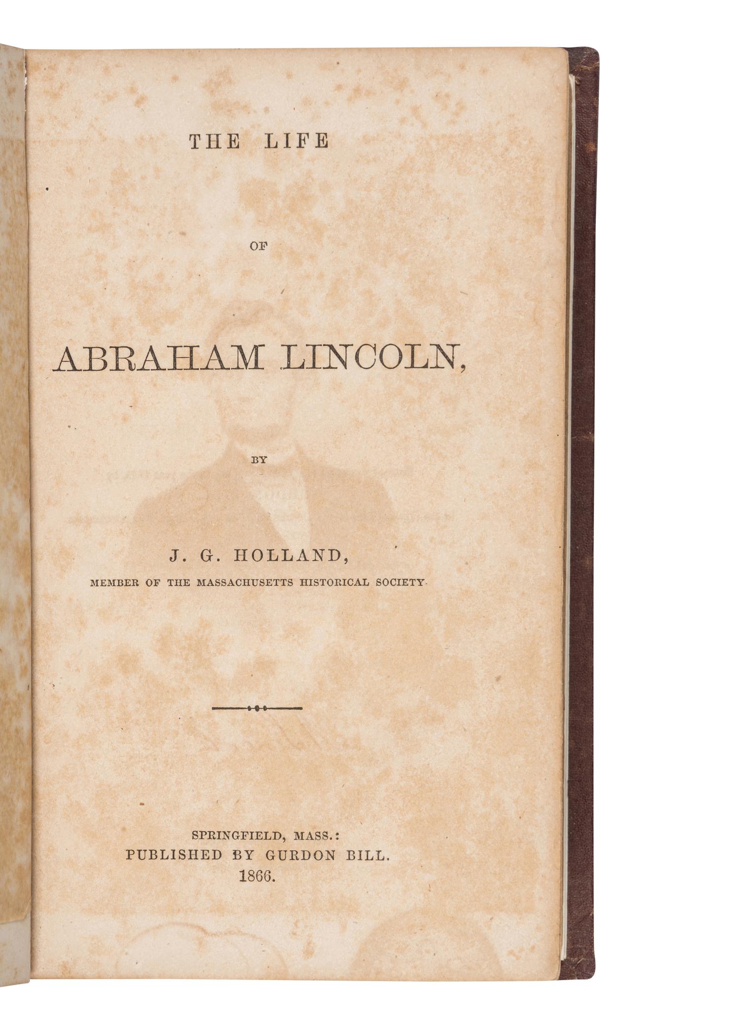 LINCOLN, Abraham (1809-1865). Signature "Abraham Lincoln", cut from a document. N.d.