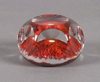 A St. Louis Faceted Paperweight, Diameter 3 1/4 inches.
