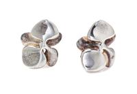 A Pair of Sterling Silver Floral Orchid Earclips, Angela Cummings, 6.30 dwts.