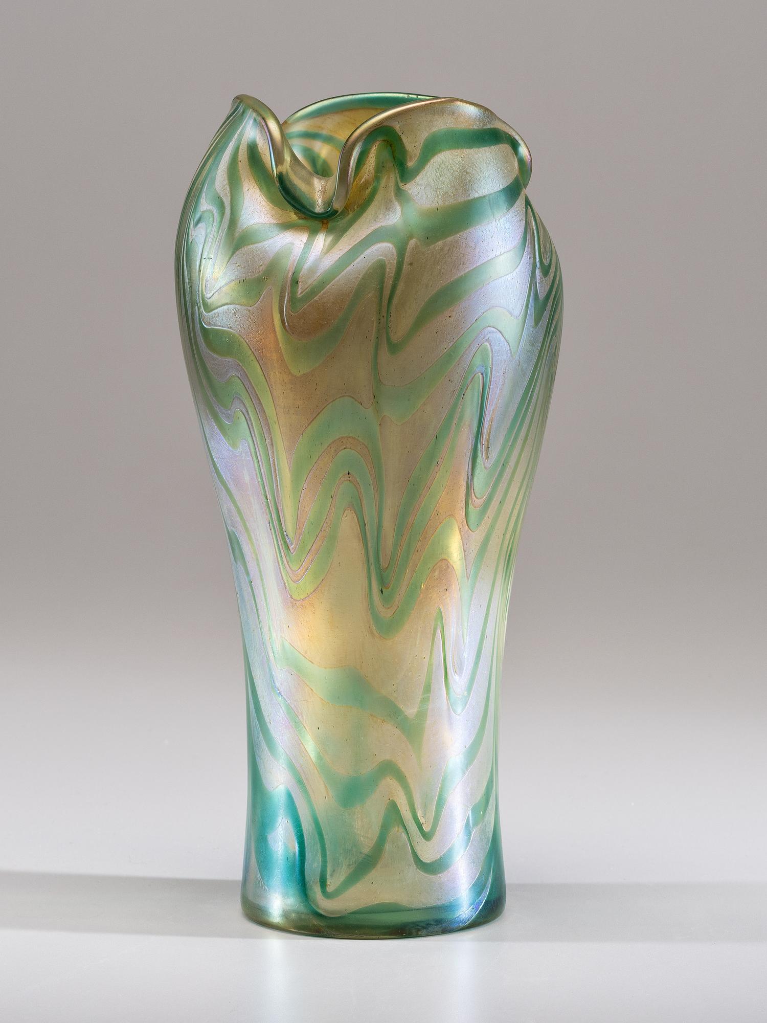 An Iridescent Glass Vase, attributed to Wilhelm Kralik