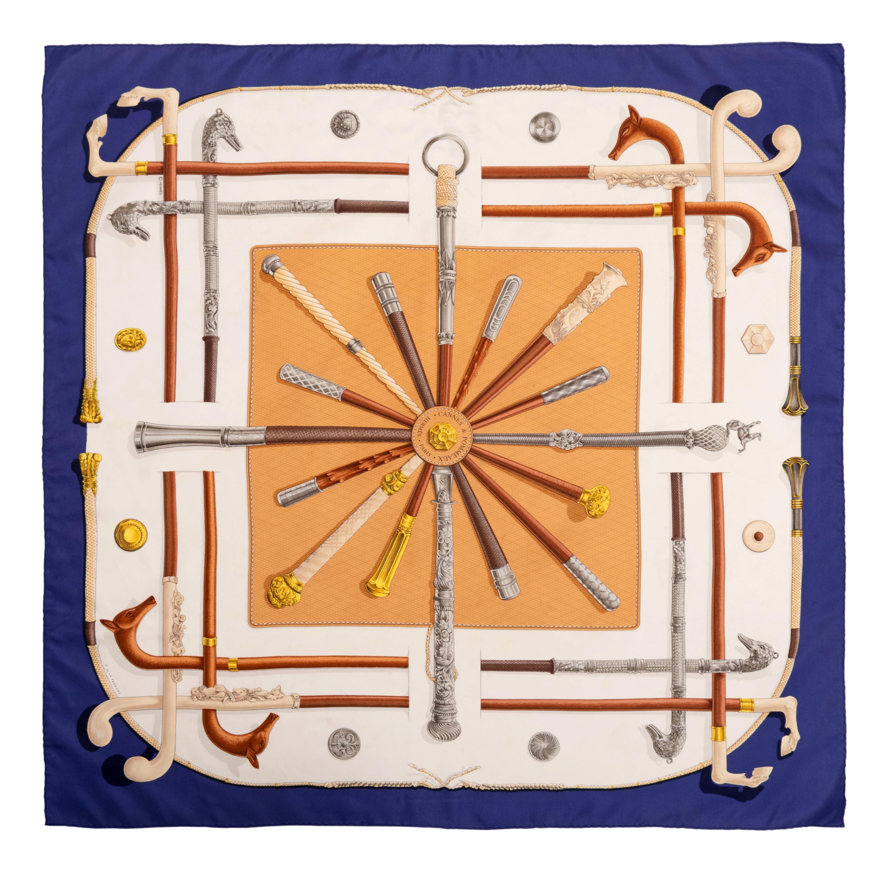 Four Hermès 90cm Silk Scarves