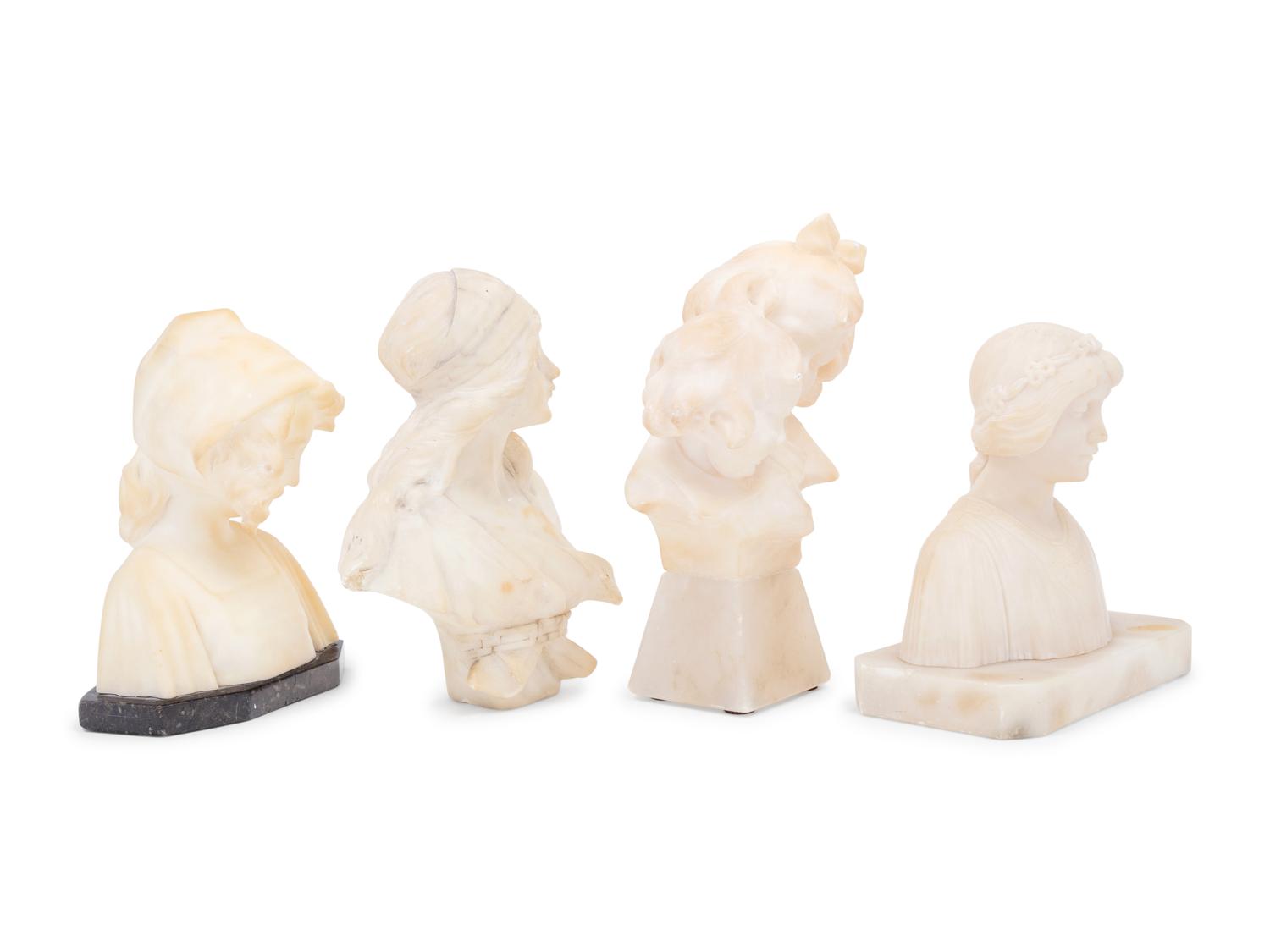 Four Italian Alabaster Busts
