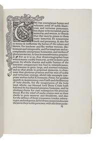 [FINE PRESS & LIVRE D'ARTISTE]. -- [KELMSCOTT PRESS]. [GUILELMUS, Archbishop of Tyre]. The History of Godefrey of Boloyne and of the Conquest of Iherusalem . Edited by H. Halliday Sparling. Hammersmith: Kelmscott Press, 1893.