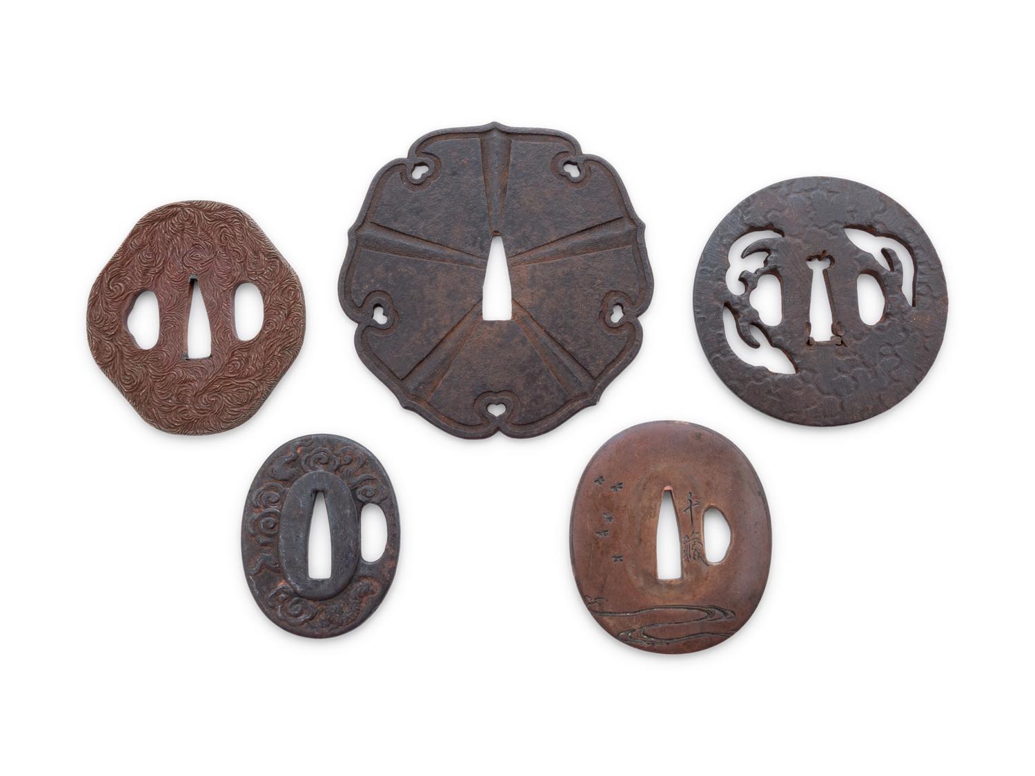 Five Japanese Tsuba