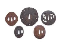 Five Japanese Tsuba