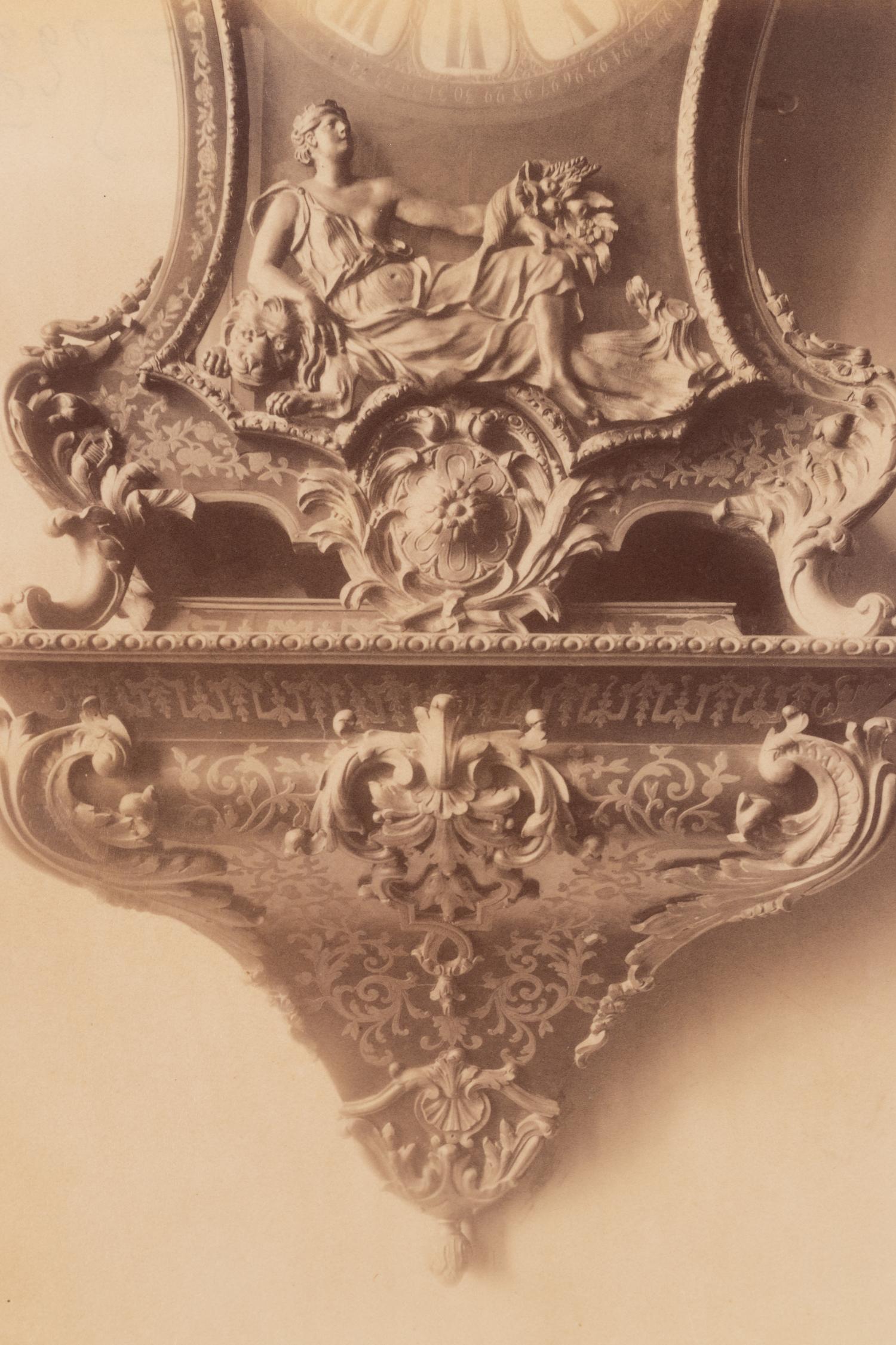 A group of six photographs depicting early 20th Century Parisian architectural details (Saints-Gervais-et-Protais, 1903-1904; Ambassade d'Autriche, 57 rue de Varenne, 1905; La Monnaie-quai Conti [5234], 1905-1906; Hôtel de Roquelaure, boulevard Saint-Germain, 246, 1905-1906; Hôtel de la Duchesse, de Narbonne, rue Varenne 45, 1907; [Cluny–Diane Chasseresse. Art Français. École J. Goujon], 1911)