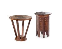 Two Syrian Mother-of-Pearl Inlaid Side Tables