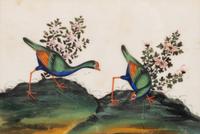 A Set of Twelve Chinese Export Watercolor and Pith Paintings