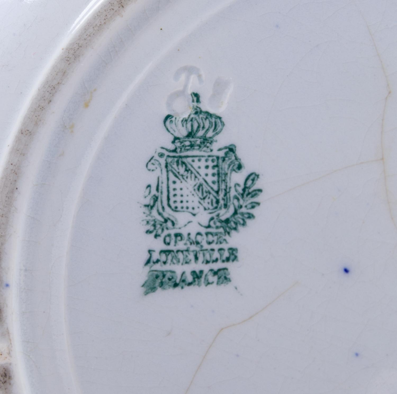 Two Continental Blue and White Glazed Earthenware Plates