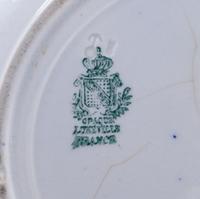 Two Continental Blue and White Glazed Earthenware Plates