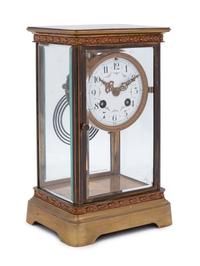 A French Gilt Metal Mounted Mantel Clock