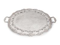 An American Silverplated Two-Handled Oval Footed Tray — E.G. WEBSTER & SON, 20TH CENTURY
