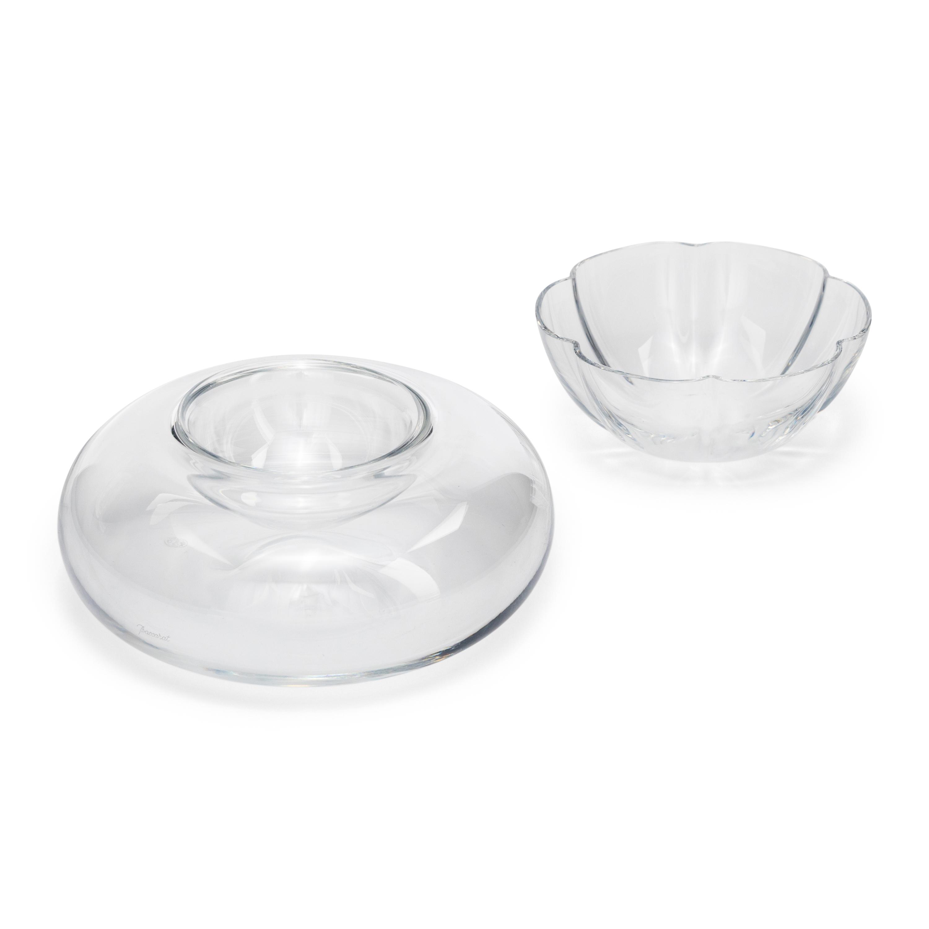 A Baccarat Vesuve Caviar Server and Corail Serving Dish