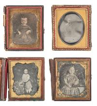 [EARLY PHOTOGRAPHY]. 30 daguerreotypes of children in sixth plate cases.
