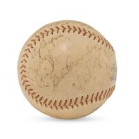 A 1935 World Series Champions Detroit Tigers Team Signed Autograph Baseball Featuring Hank Greenberg, Charles Gehringer, Goose Goslin and Mickey Cochrane (Beckett Authentication Services Letter of Authenticity)