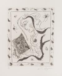 Andre Masson, (French, 1896-1987), Jeune fille presentant une gravure surrealiste (from the Galerie Cramer Portfolio)