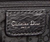 A Christian Dior Black Leather Handbag, 11.5" x 8" x 3.5".