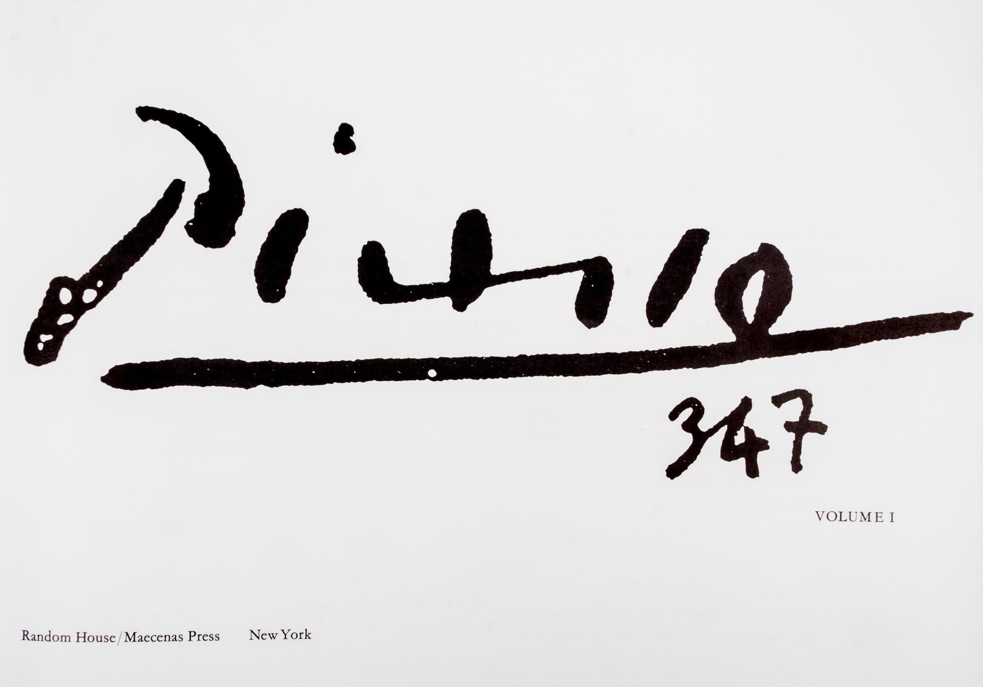 PICASSO, PABLO. Picasso 347. NY, 1970. First edition.