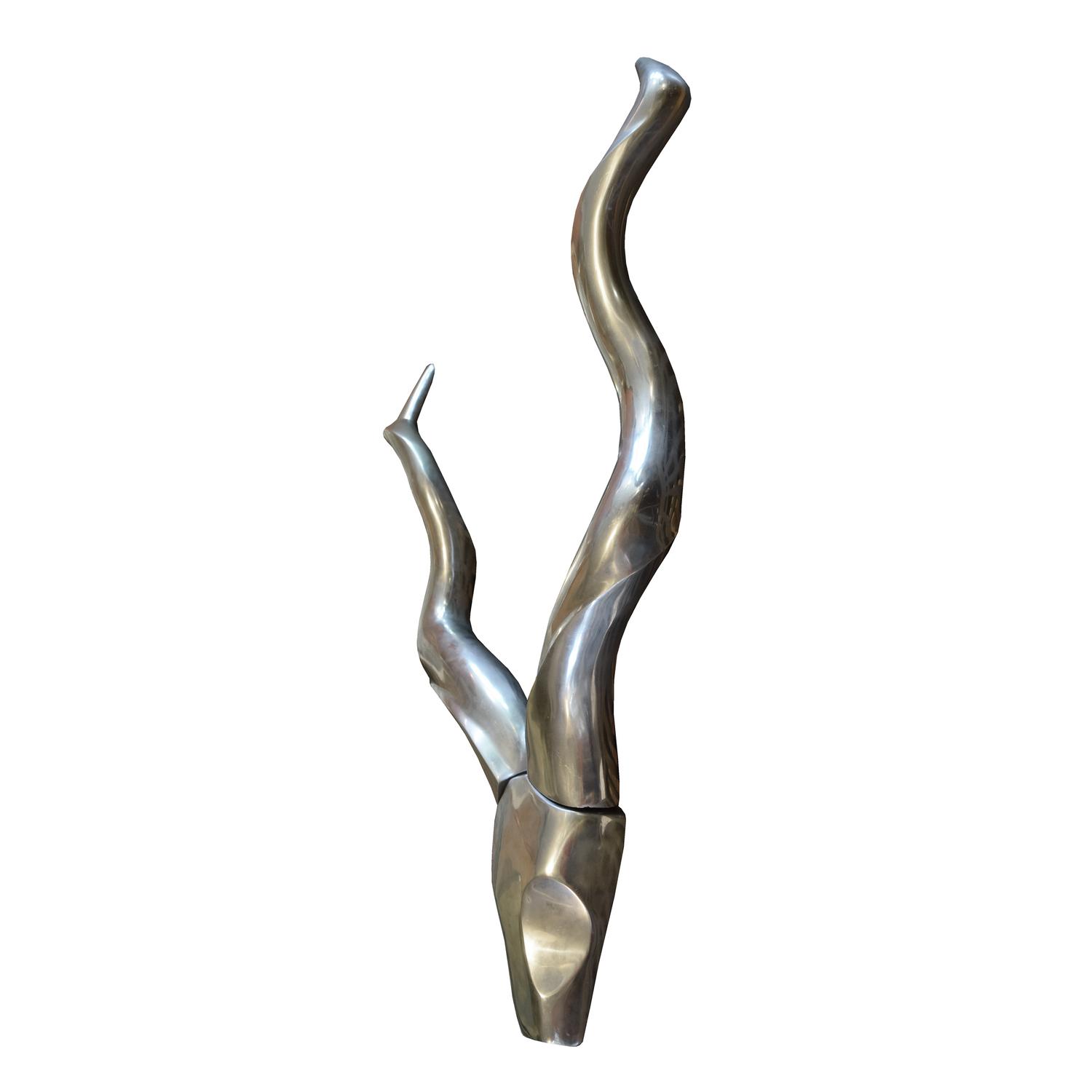 A Modern Aluminum Antelope 35" W x 6" D x 43" H — France, 21st Century