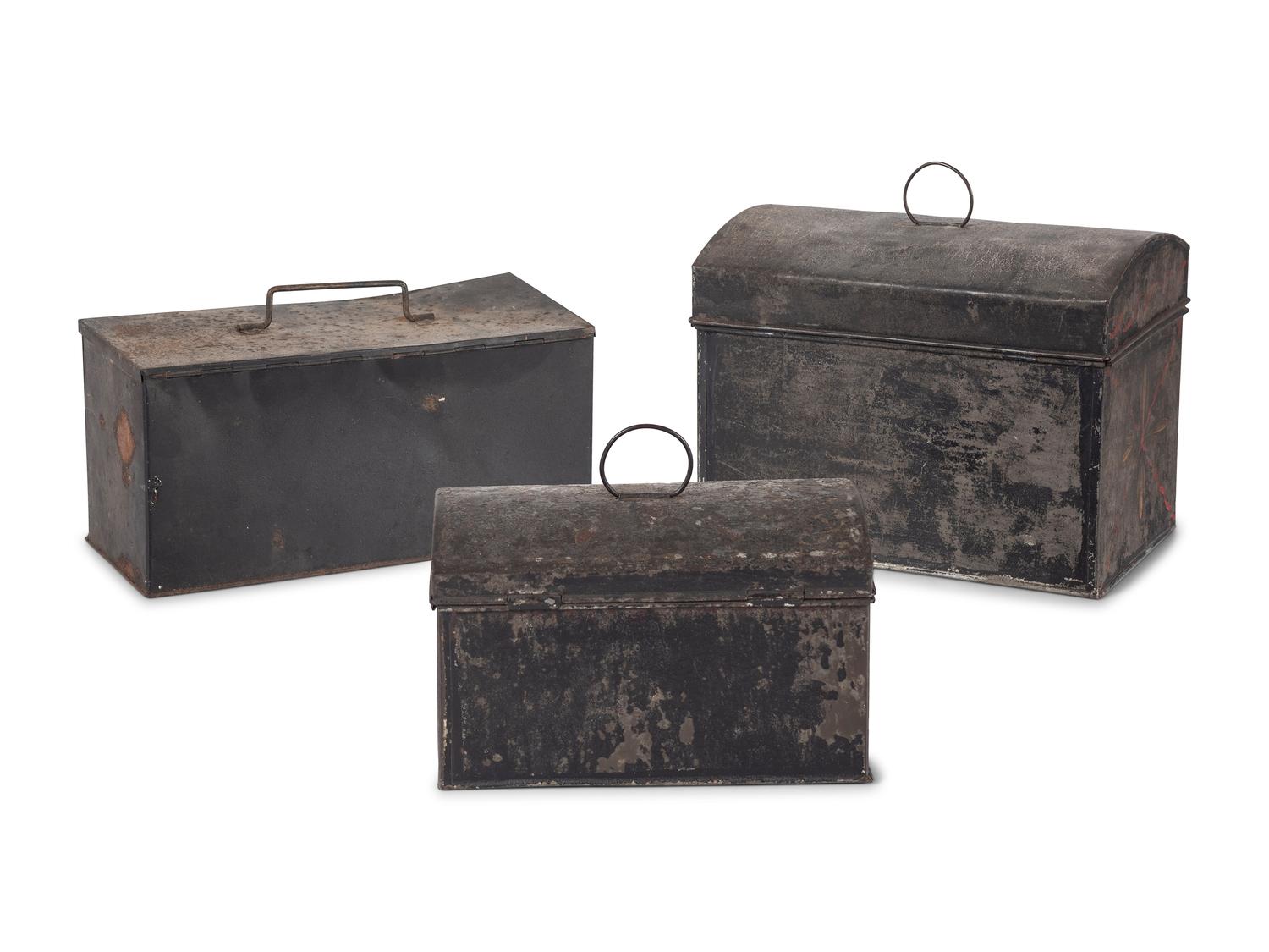 Three Toleware Boxes