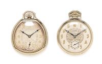 A Collection of Gold Filled Open Face Pocket Watches, Gruen and Hamilton, 71.00 dwts.