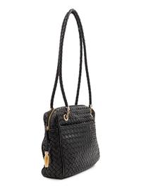 A Bottega Veneta Black Intrecciato Bag