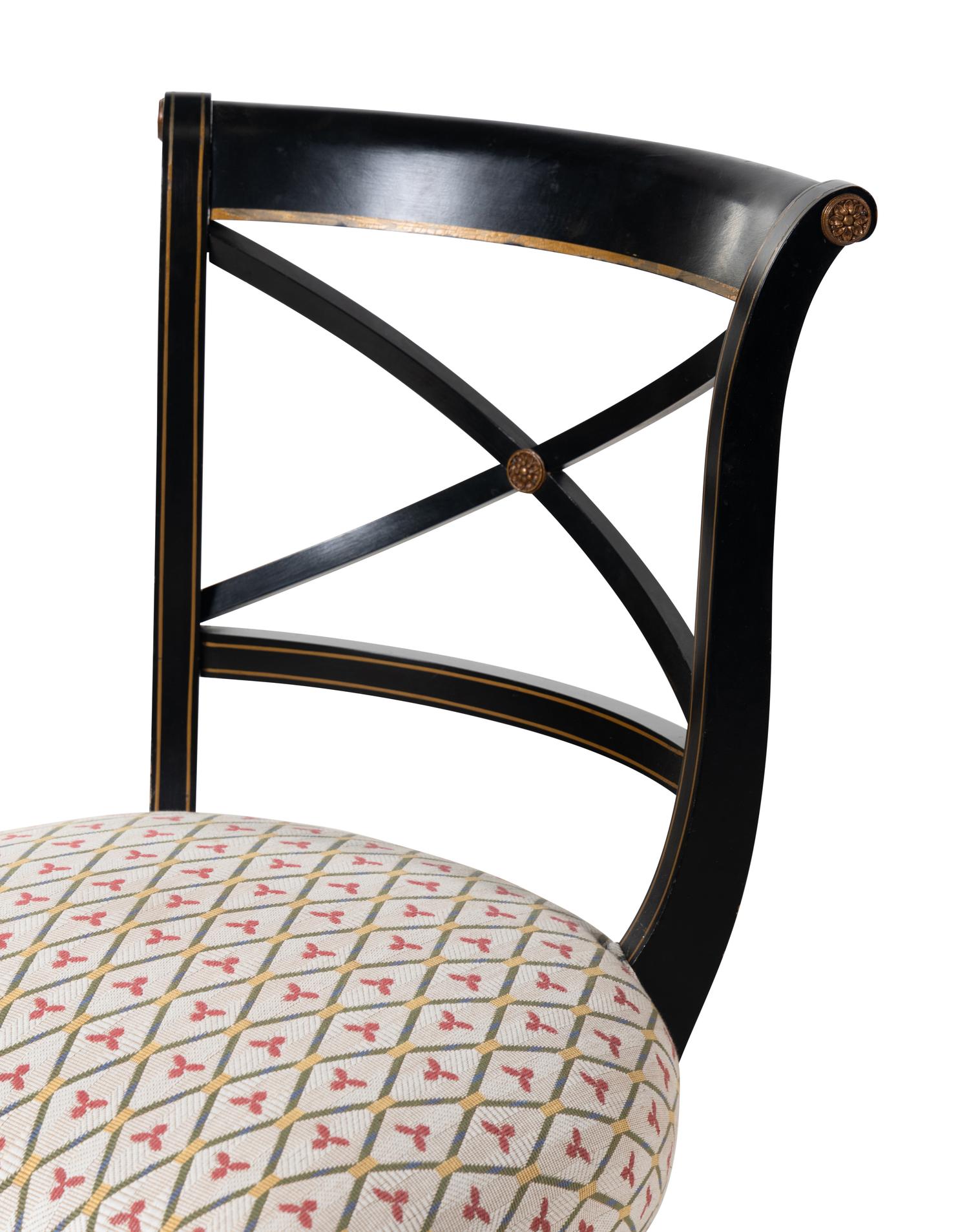 A Set of Six Regency Style Dining Chairs