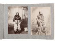 [NATIVE AMERICANS]. Album containing 25 photographs of Native American subjects from Indian Territory, incl. 2 images of Geronimo and works by Lenny & Sawyer and Will Soule.