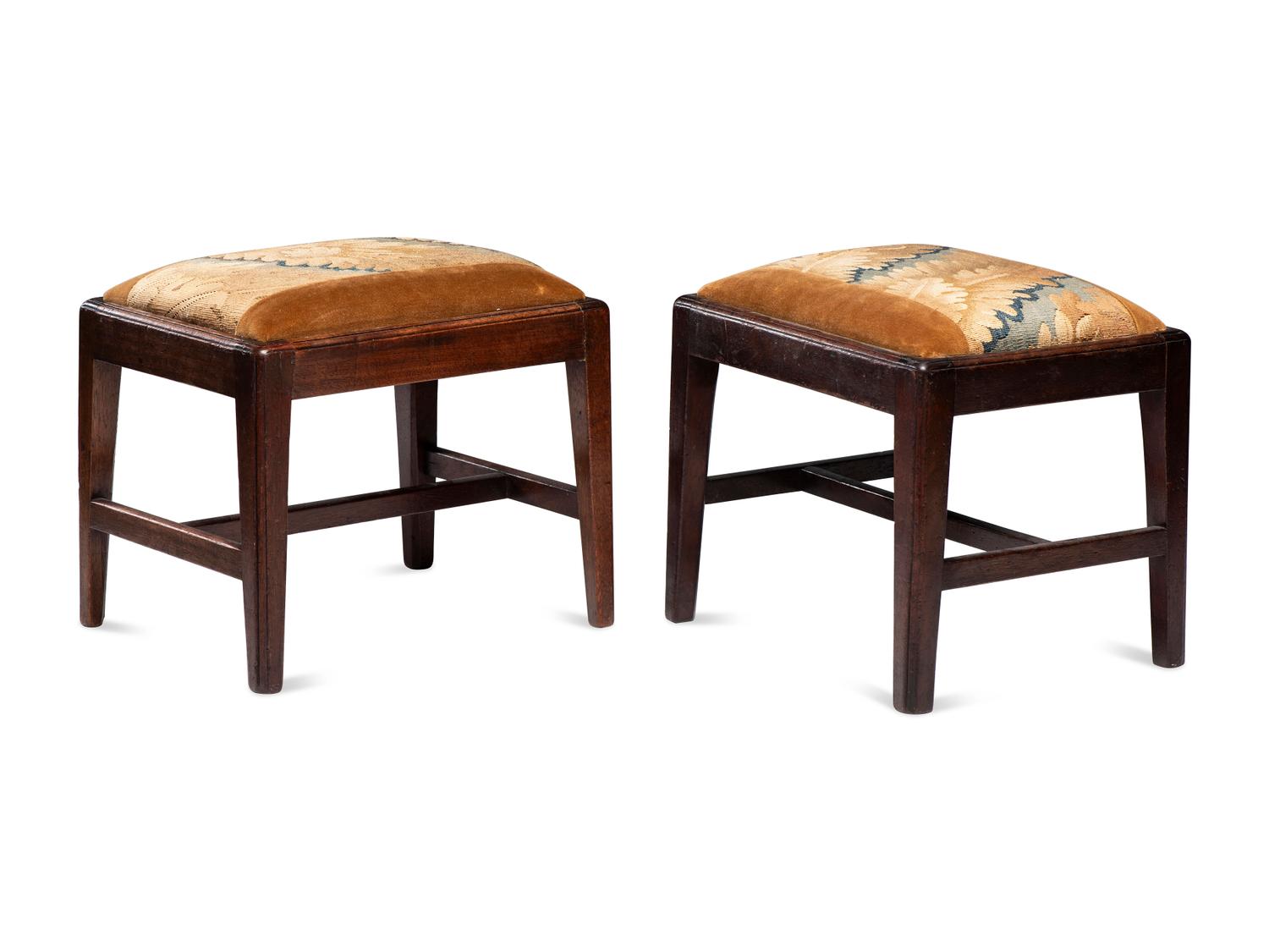A Pair of Mahogany Gout Stools