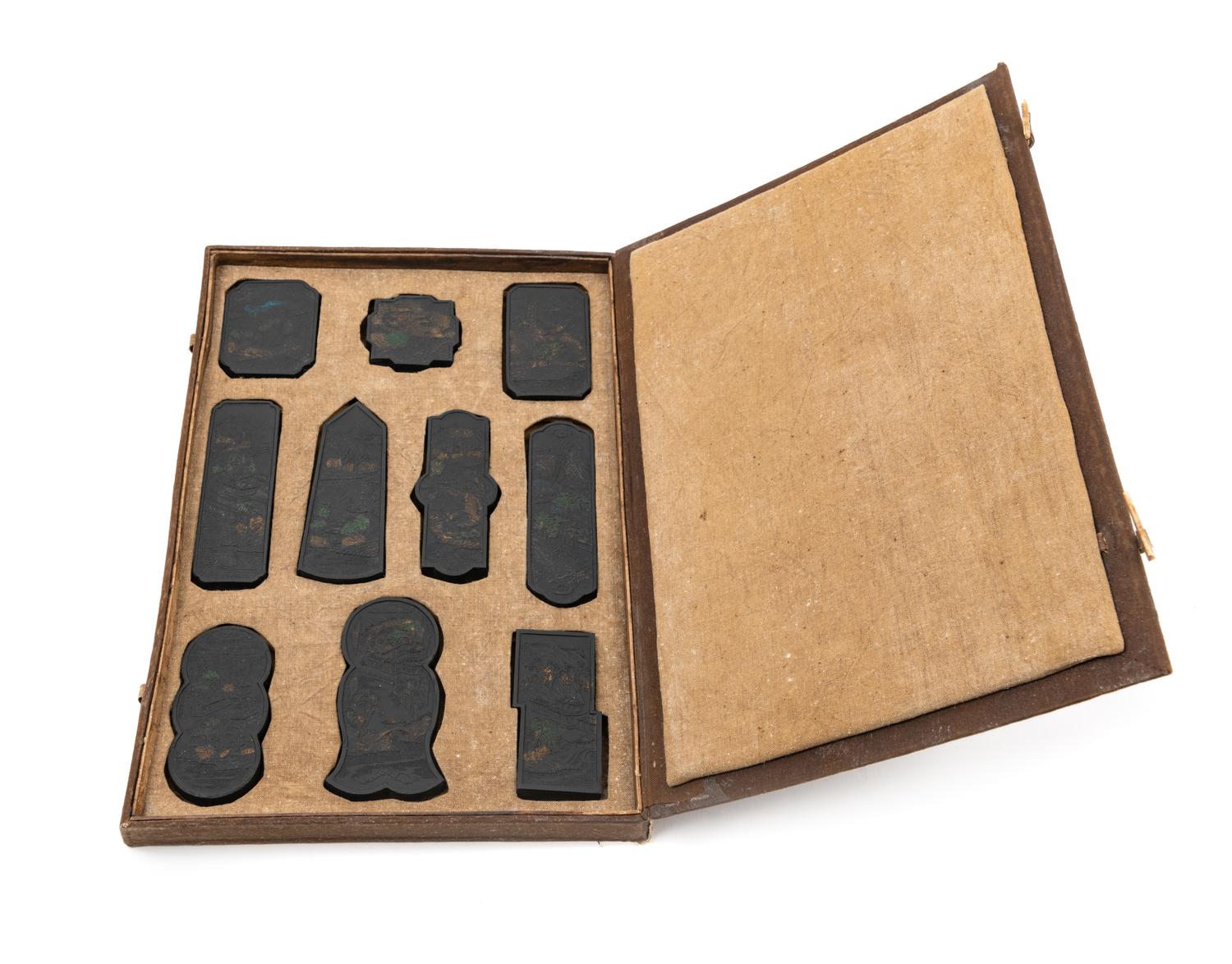 A Set of Ten Chinese Ink Cakes